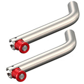 Datanly front view of red-headed stainless steel hitch pin showing compact secure design