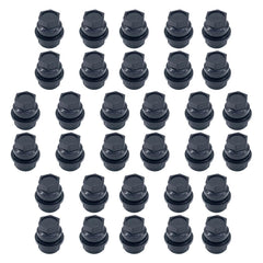 daydmaly front view of 32-piece lug nut covers showing complete set benefit