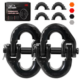 DAYDOOR front packaging showing black safety chain connector and included hardware for quick install