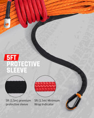 DAYDOOR synthetic rope spooled on winch drum in use, shows low-stretch performance