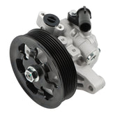 Daysyore power steering pump front view showing mounting points and fitment benefit
