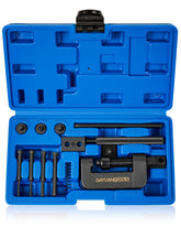 DAYUAN front view of blue carrying case showing compact storage and portability