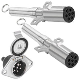 Dazakoot front view of plug and socket showing solid construction and quick replacement benefit