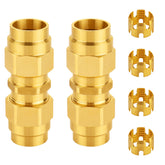 Dazakoot front view union fitting showing compact brass body and secure connection benefit