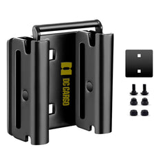 DC Cargo front view of E-Track connector showing bolt holes and fit, durable mounting benefit