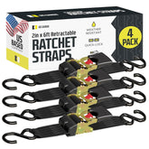 DC Cargo Mall front packaging showing four retractable ratchet straps for easy selection