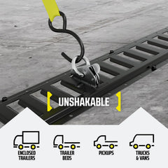 DC Cargo Mall O-ring installed in E-track slot illustrating secure anchor point for cargo