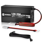 DC HOUSE front panel showing charger housing and mounting points for secure install