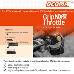 DCOMA close-up of lever texture highlighting reinforced plastic for durable grip