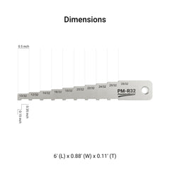 DCOMA gauge inserted through inspection slot measuring brake pad thickness for faster service