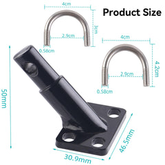 DDJ U‑bolts and lock nuts kit laid out, ensuring complete installation hardware