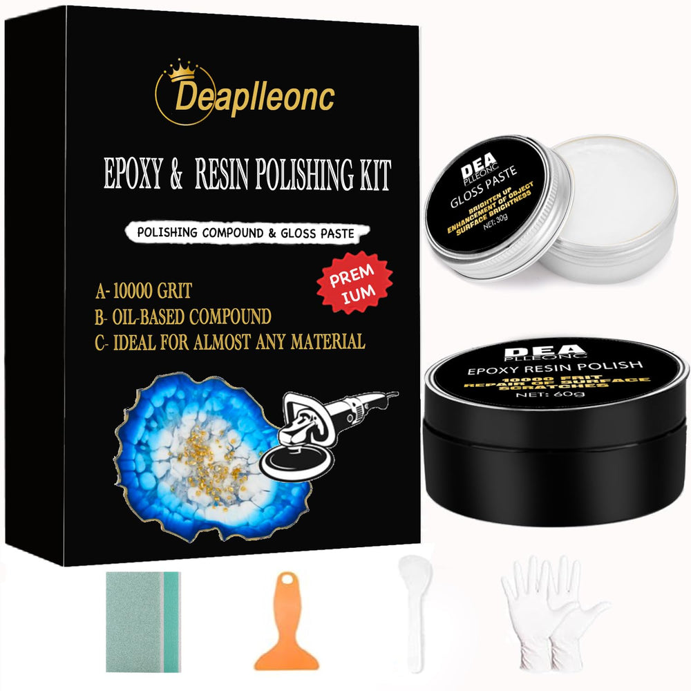 DEAPLLEONC front packaging showing complete polishing kit and benefits