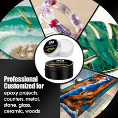 DEAPLLEONC polishing compound jar close-up highlighting formula clarity
