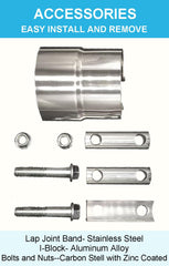 DecoHongDi close-up of stainless steel band and zinc-plated M14 bolts for durable fastening