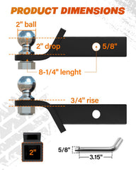 DEEAGLE close-up of chrome 2 inch ball threads, corrosion resistance benefit