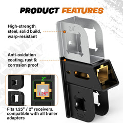 DEEAGLE closeup of adjustable sleeve showing dual 1.25 and 2 inch fit benefit