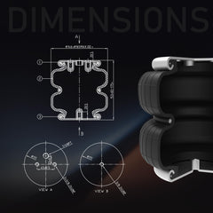 DEEAGLE rear air bags with truck and trailer showing scale and load-leveling benefit