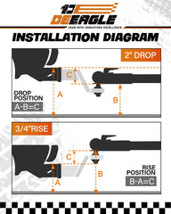 DEEAGLE mounted in a 2 inch receiver side angle, quick easy installation benefit