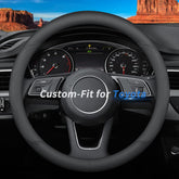 Deer Route front view of wheel cover showing red and blue trim and fit benefit