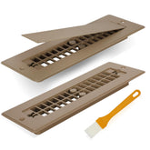 Deerdtride front view of khaki aluminum vent cover, durable finish