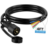 Deluwire front view of 7-pin plug showing durable housing and secure fit