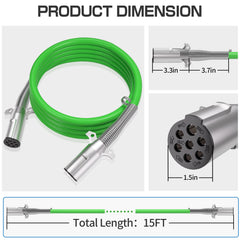 Deluwire coiled 15ft cable demonstrating length and tidy storage benefit