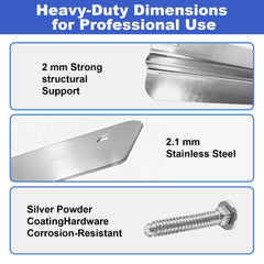 Demimy weights installed on a 24-inch mud flap front view reducing flap movement benefit