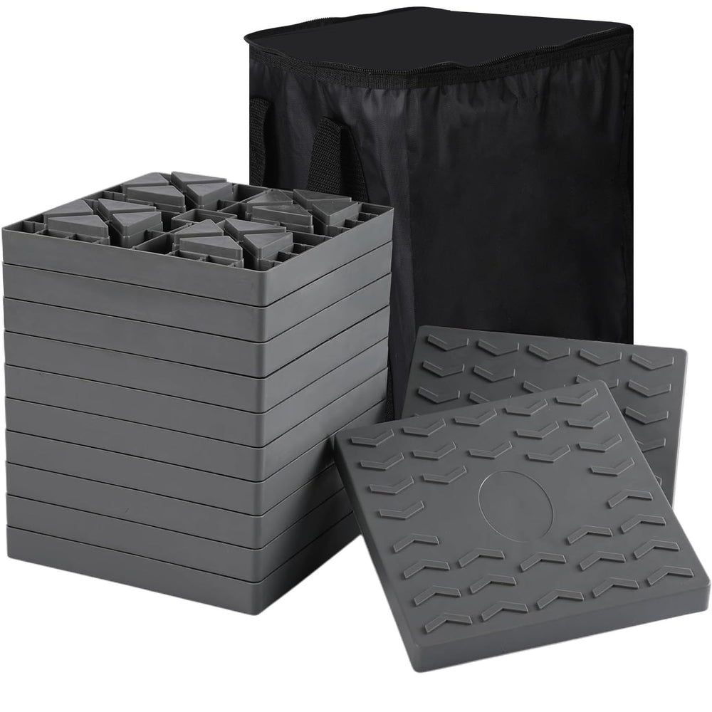 Demreal front stacked blocks showing stable base and quick setup benefit