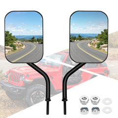 DenForste front view of both door-hinge mirrors showing complete kit benefits