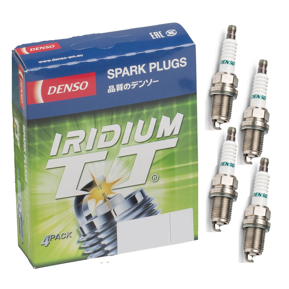Denso 4702 front view showing packaged spark plug and benefit of protected transport