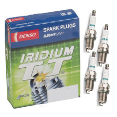 Denso 4702 front view showing packaged spark plug and benefit of protected transport