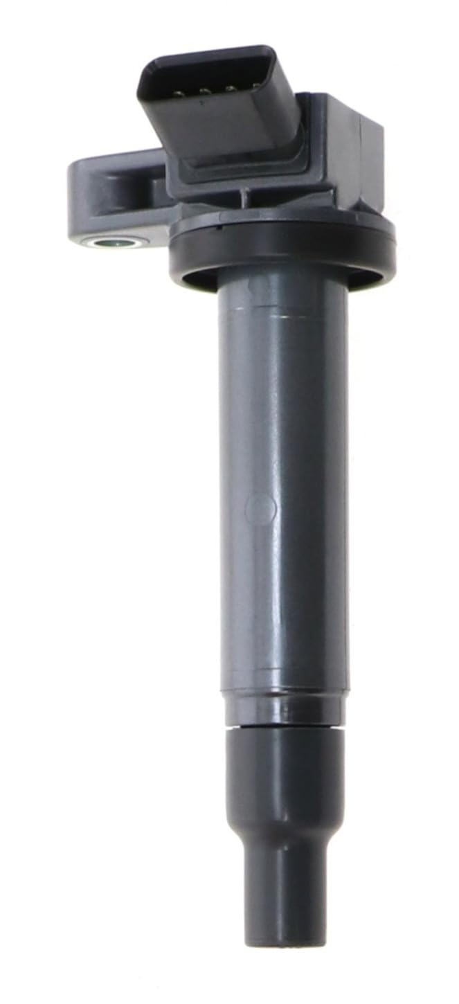 Denso 673-1303 front view showing compact coil housing for easy replacement