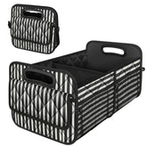 Deosk front view of trunk organizer showing tidy storage and easy access