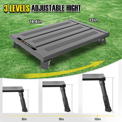 DEPSUNNY side view showing 8, 9, 10 inch height settings for adaptability benefit