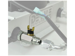 Derale 13021 close-up valve detail highlighting brass barbs and durable construction