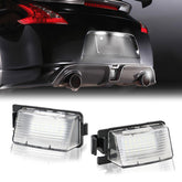 DERMOKA front view license plate light showing clean-white illumination benefit