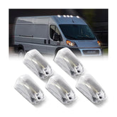 DERMOKA front view packaged set showing five white LED markers and benefit of full replacement