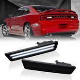 DERMOKA front view smoked side marker showing sleek look and improved visibility