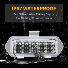 DERMOKA lit puddle light projecting white 6000K beam for safer entry