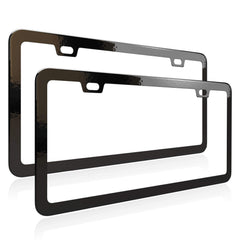Deselen front view of matte black frame showing slim profile and sleek finish
