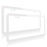 Deselen white frame front view showing clean border and bright finish benefit