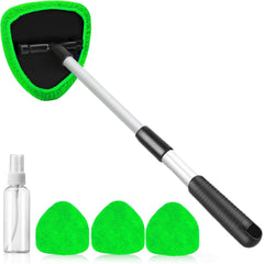 desin front view packaging showing tool and four microfiber pads for efficient cleaning