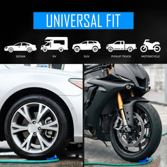 Detail Guardz installed under a car tire showing smooth hose movement and safety