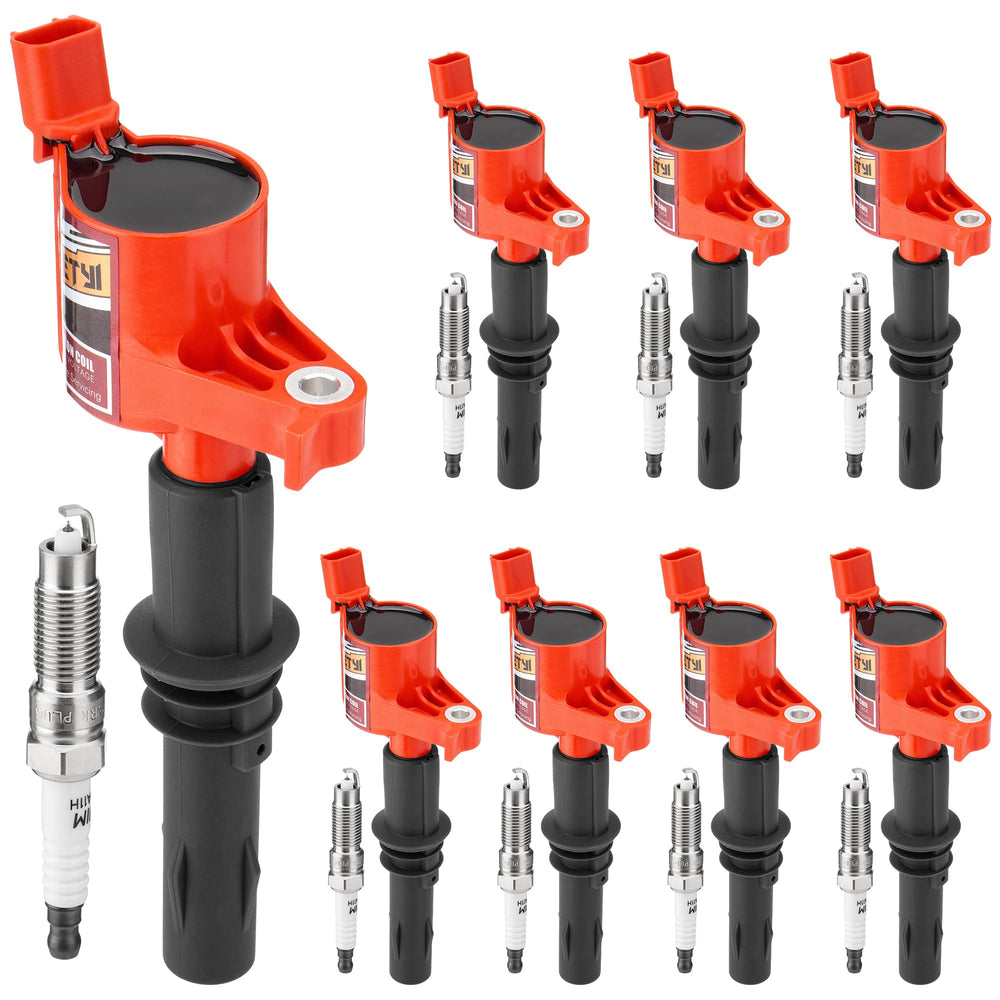 DETYI front packaging showing complete coil and plug kit and confidence in fitment