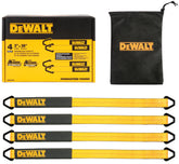 DEWALT front packaging of axle straps showing kit, organized and ready