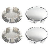DewFlew front-facing center cap showing chrome finish and clean profile, enhances wheel look