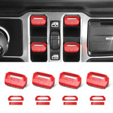 DIAMOOKY front view of 4PCS window switch covers showing fit and finish benefit