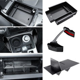 DIAMOOKY front view of assembled center console organizer showing neat storage and fit