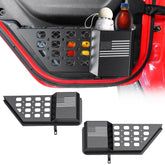 DIAMOOKY front view installed on Jeep Wrangler rear door showing clean storage benefit
