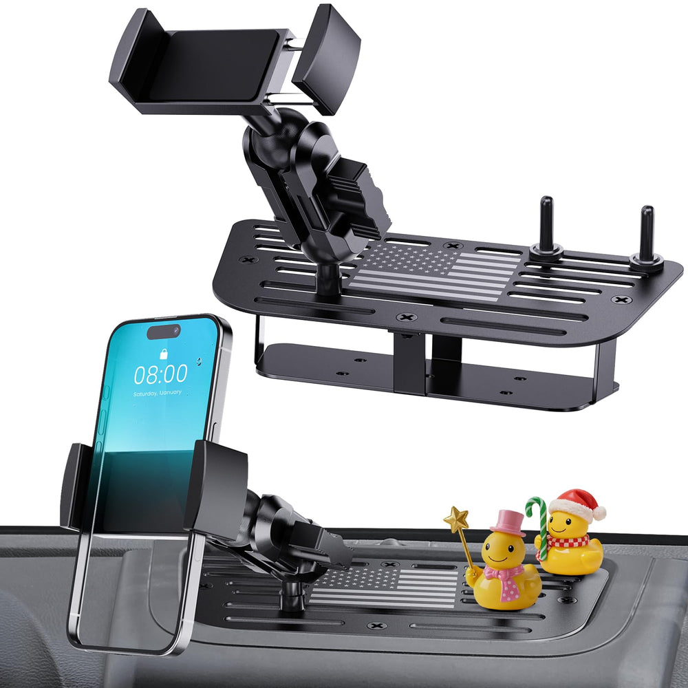 DIAMOOKY front view mounted on Jeep Wrangler dash showing stable placement